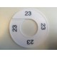 Maatring 9 cm wit/zw 23 